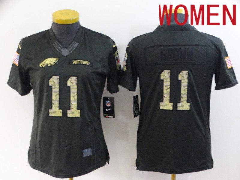 Women Philadelphia Eagles #11 Brown carbon black 2022 Nike Limited Vapor Untouchable NFL Jersey